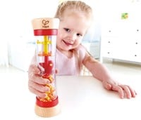 Hape Regenmacher | Mini-Rassel aus Holz Regenmacher-Spielzeug, Rot-2