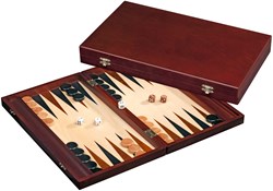 Philos Backgammon cassette bruin hout 41x24 cm