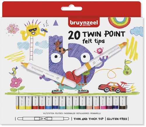 Bruynzeel Filzstifte Malspaß Twin Tip Points 20 Stück