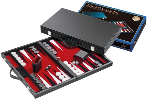 Philos Backgammon-Koffer Medium Standard (Rot)