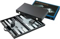 Philos Backgammon-Koffer Medium Standard (Grau)