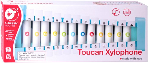 Classic World Houten Xylofoon Toucan, 3dlg.