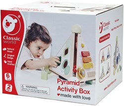 Classic World Holz Aktivitätsbox Pyramide - Lernspielzeug für Kinder