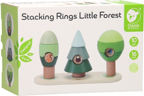 Classic World Holz Stapelspiel Forest - Lernspielzeug Waldtiere