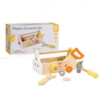 Classic World Holz Werkzeugkasten Spielzeug Set für Kinder 18-teilig-3