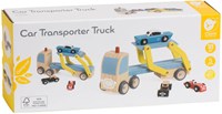 Classic World Holz Spielzeug Autotransporter mit 3 Autos - FSC Holz LKW