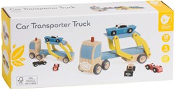 Classic World Holz Spielzeug Autotransporter mit 3 Autos - FSC Holz LKW