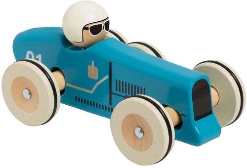 Classic World Holz-Rennauto Montlhery Spielzeugauto blau-2