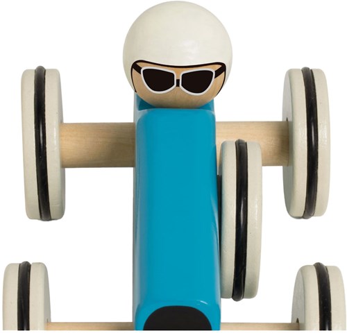 Classic World Holz-Rennauto Montlhery Spielzeugauto blau-3
