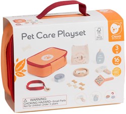 Classic World Holz Tierpflege Spielset - Rollenspiel Spielzeug Tasche 16-tlg