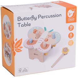 Classic World Holzspielzeug Hämmerbank Schmetterling für Kleinkinder