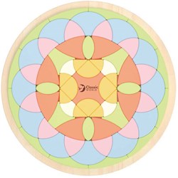 Classic World Holzpuzzle Blume Mandala buntes Spielzeug