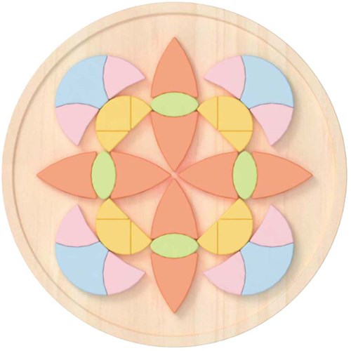 Classic World Holzpuzzle Blume Mandala buntes Spielzeug-2