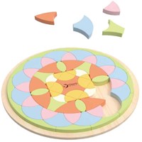 Classic World Holzpuzzle Blume Mandala buntes Spielzeug-3