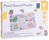 Classic World Holzpuzzle Teich Geräusche Lernspielzeug für Kinder