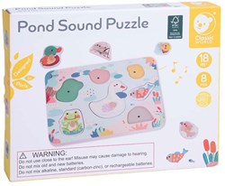 Classic World Holzpuzzle Teich Geräusche Lernspielzeug für Kinder