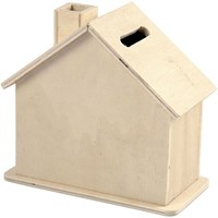 Creativ Company Holz Spardose Haus - Bastelspielzeug für Kinder