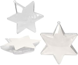 Creativ Company Deko Stern Bastelset transparent 5 Stück