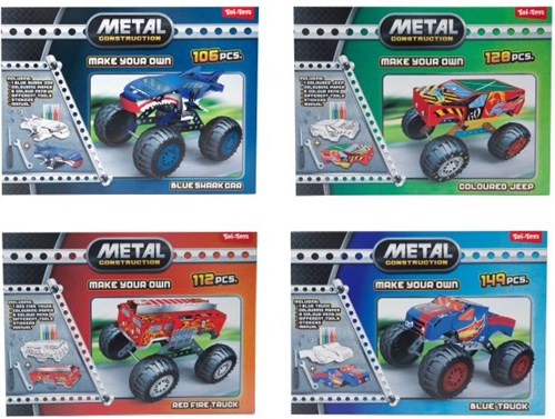Toi-Toys 3D Konstruktionsmetall Monstertruck Spielzeug Bausatz