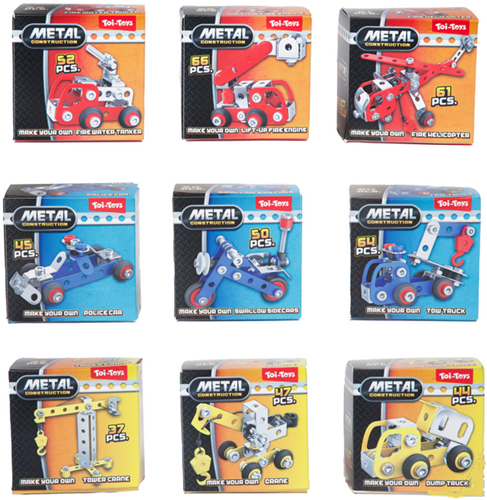 Toi-Toys Bauset 3D Konstruktionsmetall Fahrzeug für Kinder und Erwachsene