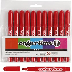 Creativ Company rote Filzstifte Marker 12 Stück wasserbasiert