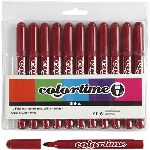 Creativ Company Filzstifte weinrot jumbo 12 Stück - Kinder Malstifte