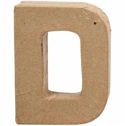 Creativ Company Buchstabe D Pappmaché Basteldekoration 10cm braun