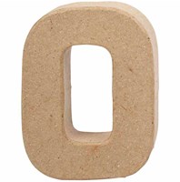Creativ Company Buchstabe O Pappmaché Basteldekoration 10cm braun