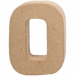 Creativ Company Buchstabe O Pappmaché Basteldekoration 10cm braun
