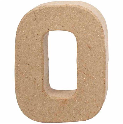 Creativ Company Buchstabe O Pappmaché Basteldekoration 10cm braun