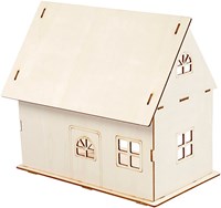 Creativ Company Puppenhaus DIY Holz Spielhaus 18x27x25 cm Basteln-3