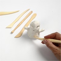 Creativ Company Modellierwerkzeug-Set Holz 6-teilig für Ton und Basteln-3