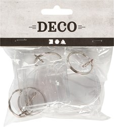 Creativ Company Schlüsselanhänger Set transparent Acryl 4 Stück Formen