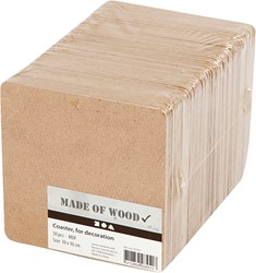 Creativ Company MDF-Untersetzer 10x10 cm 50 Stück Bastelspaß