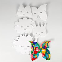 Creativ Company Fantasy Masken weiß Bastelset Karton 5 Stück-3