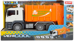 Toi-Toys Müllwagen Spielzeug Friktion 21 cm mit Licht und Sound