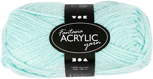 Creativ Company Acrylgarn mintgrün 50g 80m - weiches Textilgarn