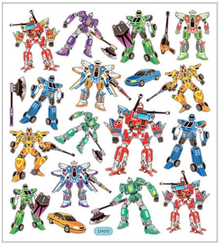 Creativ Company Aufkleber Transformers Stickerbogen 19 Stück Dekoration-2