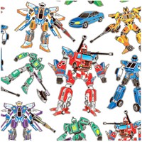 Creativ Company Aufkleber Transformers Stickerbogen 19 Stück Dekoration-3