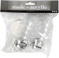 Creativ Company transparente Acrylkugeln Basteln 5cm 10 Stück Weihnachten DIY