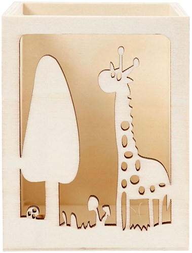 Creativ Company Holz Stiftehalter Giraffe - dekorativer Schreibtisch Organizer