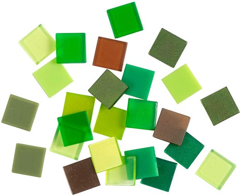 Creativ Company Mosaik Spielzeug Mini Glitzer Grün 10x10mm 25 Gramm-2