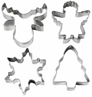 Creativ Company Ausstechformen Weihnachtsplätzchen Set 4-teilig Edelstahl-2