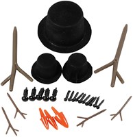 Creativ Company Knete Zubehör Set Schneemann basteln - bunte Dekoration-2