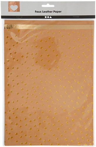 Creativ Company faux leather Papier braun Bastelbögen A4 Set