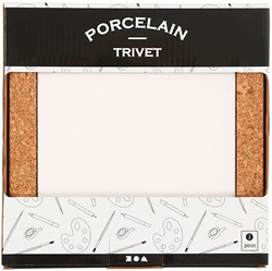 Creativ Company Untersetzer Porzellan - Korkrahmen - Home Deko Accessoire