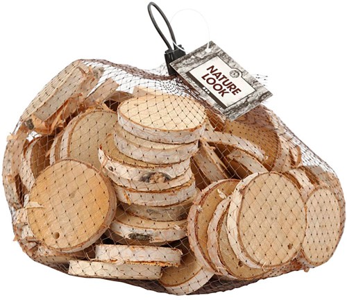 Houten Schijven met Gat, 500 gram