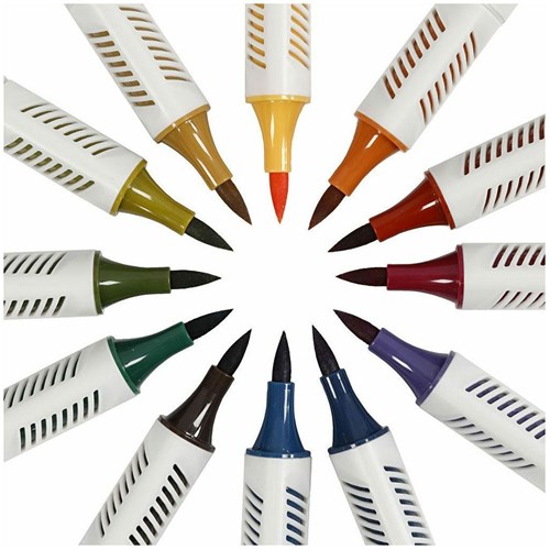 Creativ Company Pastell-Zeichenstifte Set - 12 doppelseitige Marker-3
