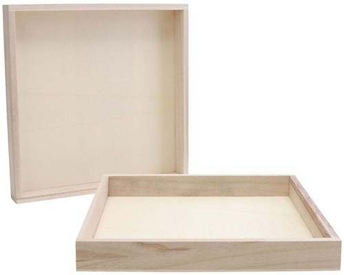 Creativ Company Holzrahmen Basteln 24,5x24,5x3cm FSC 10 Stück