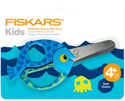 Creativ Company Kinderschere Fisch Tiermotiv 13cm blau-grün Schere